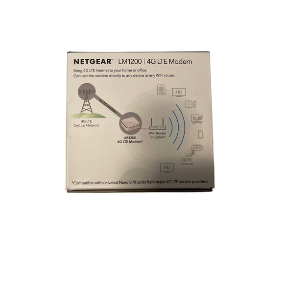 Netgear 4G LTE Modem LM1200 150Mbps Brand New Sealed LM1200-111NAS 606449155389 - Picture 2 of 2